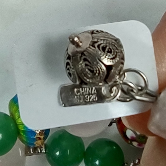 Artisan Crafted Aventurine/Rose Quartz Coil Bracelet - Picture 6 of 6